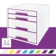 Cabinet 4 sertare alb/mov wow leitz