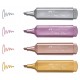Textmarker set 4 metalizat ii faber-castell