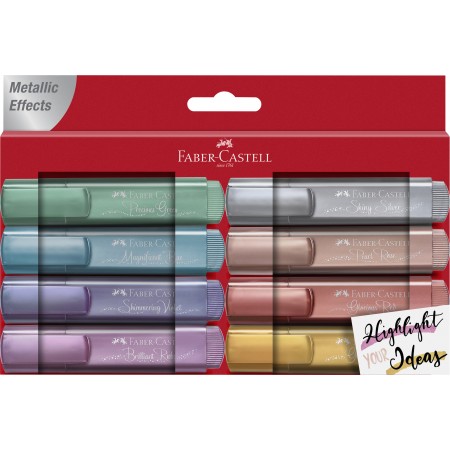 Textmarker set 8 metalizat ii faber-castell Textmarker set 8 metalizat ii faber-castell