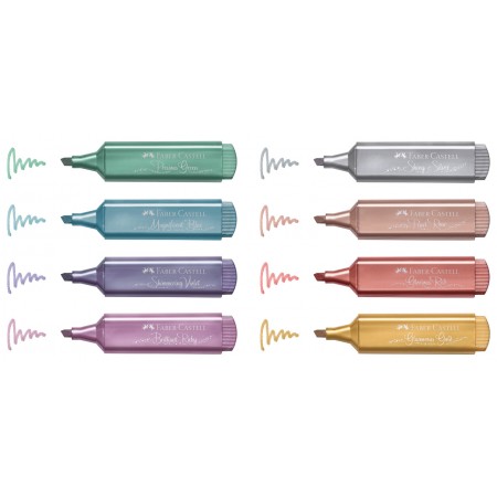 Textmarker set 8 metalizat ii faber-castell Textmarker set 8 metalizat ii faber-castell