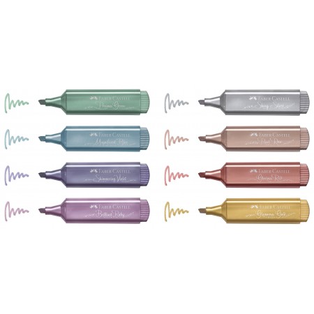 Textmarker set 8 metalizat ii faber-castell Textmarker set 8 metalizat ii faber-castell