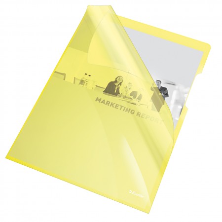 Mapa protectie a4 cristal tip l galben 25/set 150 microni esselt Mapa protectie a4 cristal tip l galben 25/set 150 microni esselt