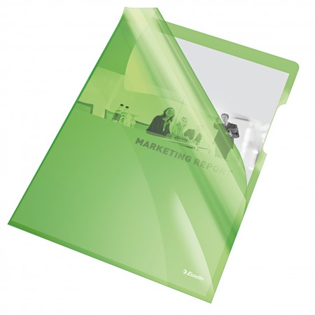 Mapa protectie a4 cristal tip l verde 25/set 150 microni esselte Mapa protectie a4 cristal tip l verde 25/set 150 microni esselte