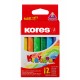 Creioane cerate 12 culori kores