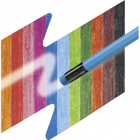 Creioane colorate 12 culori cu guma eco faber-castell