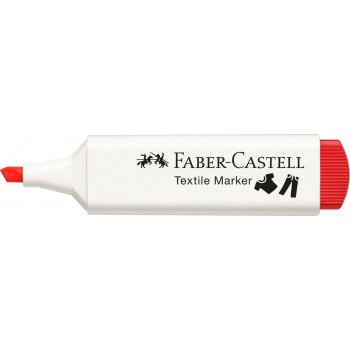 Marker textil rosu faber-castell