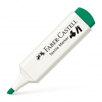 Marker textil verde faber-castell