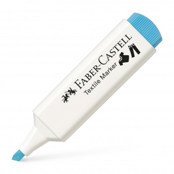Marker textil bleu faber-castell