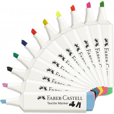 Marker textil verde neon faber-castell