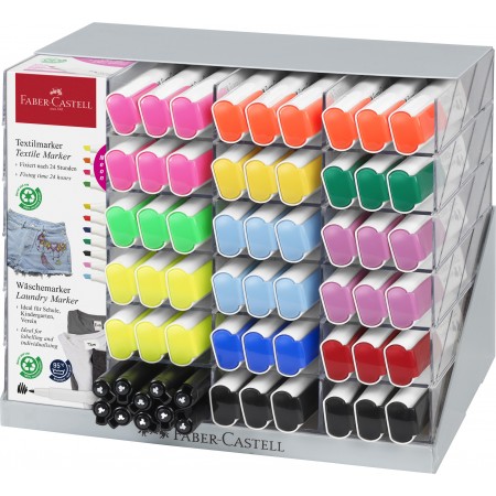 Marker textil verde neon faber-castell