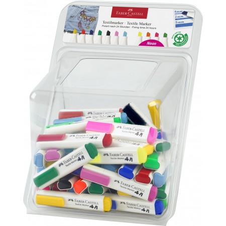 Display 60 buc marker textil faber-castell Display 60 buc marker textil faber-castell