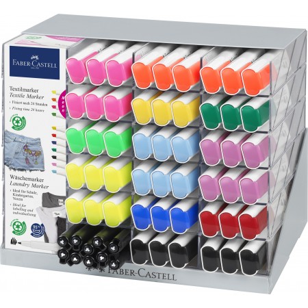 Display 110+10 buc marker textil faber-castell Display 110+10 buc marker textil faber-castell