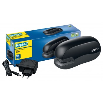Capsator electric 20 coli 24/6 26/6 fixativ 20ex negru rapid Capsator electric 20 coli 24/6 26/6 fixativ 20ex negru rapid