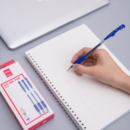 Pix cu gel si grip 6600 0.5mm albastru deli