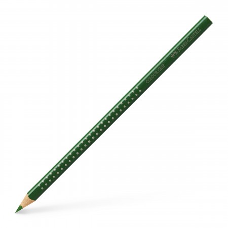 Creion colorat grip verde oliv faber-castell