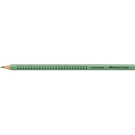 Creion colorat grip verde metalizat faber-castell