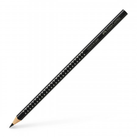 Creion colorat grip negru faber-castell