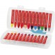 Creioane cerate 24 culori jumbo cutie plastic faber-castell