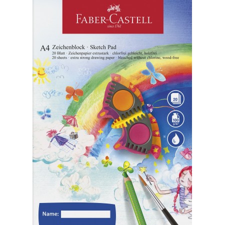 Bloc desen a4 20 file 100g/mp faber-castell