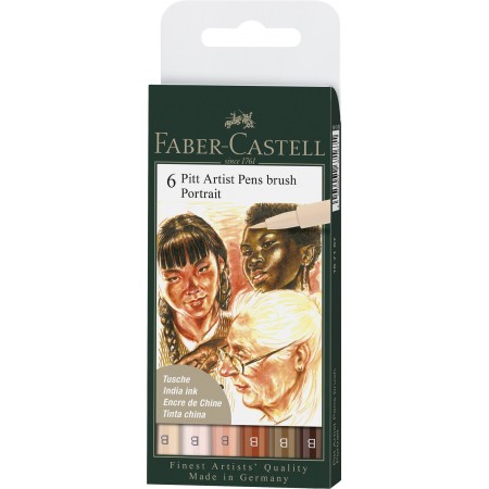 Pitt artist pen set 6 buc portret faber-castell