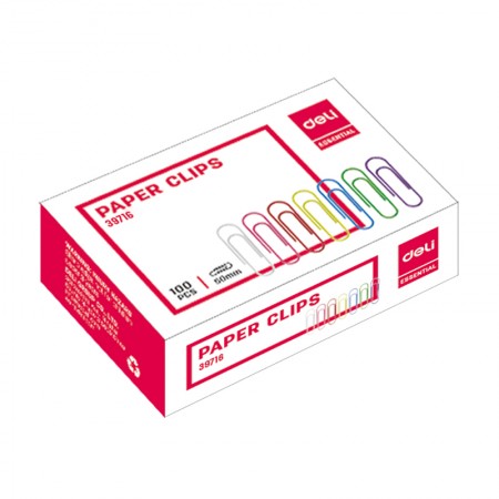 Agrafe metal 33mm color 100 buc/cut deli