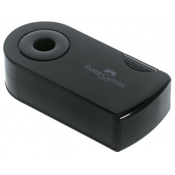 Ascutitoare plastic dubla sleeve neagra faber-castell