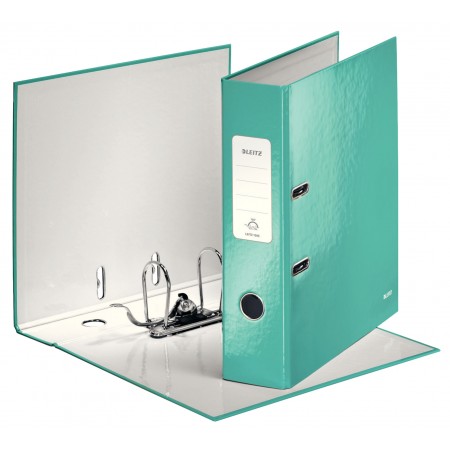 Biblioraft plastifiat 8cm turcoaz metalizat wow leitz