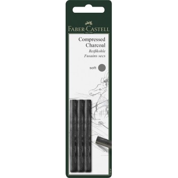Blister 3 buc carbune presat pitt monochrome soft faber-castell