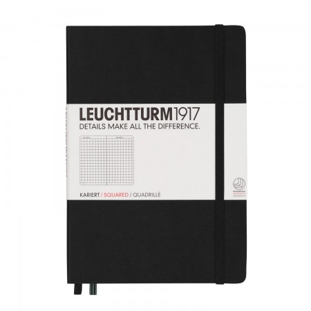 Caiet a5 aritmetica coperta rigida negru leuchtturm