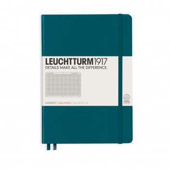 Caiet a5 aritmetica coperta rigida verde pacific leuchtturm