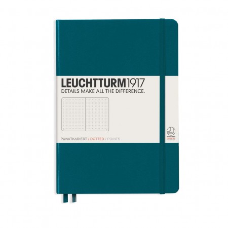 Caiet a5 punctat coperta rigida verde pacific leuchtturm