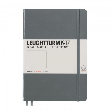Caiet a5 velin coperta rigida antracit leuchtturm
