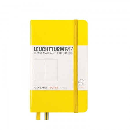 Caiet a6 punctat coperta rigida galben leuchtturm