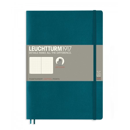 Caiet b5 punctat coperta flexibila verde pacific leuchtturm Caiet b5 punctat coperta flexibila verde pacific leuchtturm