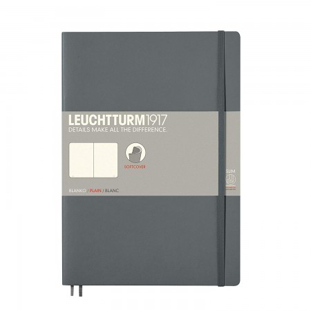Caiet b5 velin coperta flexibila antracit leuchtturm