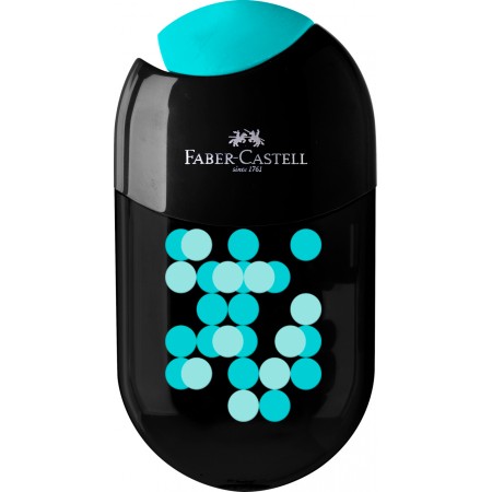 Ascutitoare cu radiera two tone negru cul asortate 2022 faber-castell Ascutitoare cu radiera two tone negru cul asortate 2022 faber-castell