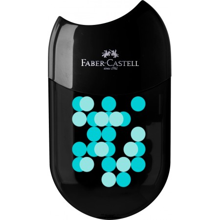 Ascutitoare cu radiera two tone negru cul asortate 2022 faber-castell Ascutitoare cu radiera two tone negru cul asortate 2022 faber-castell