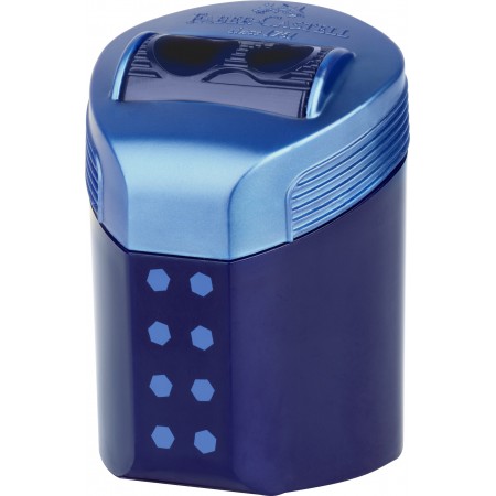 Ascutitoare dubla roll on negru-albastru faber-castell