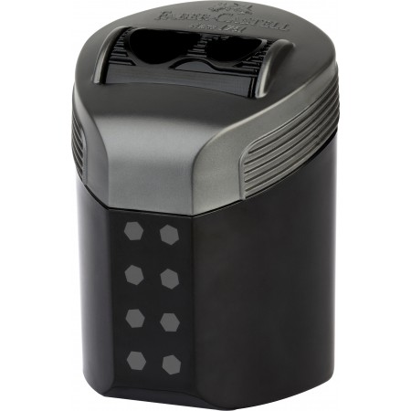 Ascutitoare dubla roll on negru-albastru faber-castell