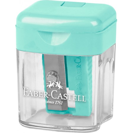 Ascutitoare plastic simpla cu container pastel faber-castell