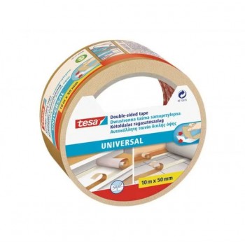 Banda dublu adeziva alba 10 m x 50 mm tesa