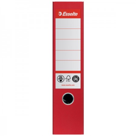 Biblioraft carton reciclat 7.5cm rosu nr1 power fsc esselte Biblioraft carton reciclat 7.5cm rosu nr1 power fsc esselte