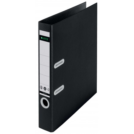 Biblioraft plastifiat 5cm 180grade negru recycle fsc leitz