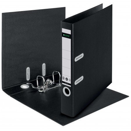 Biblioraft plastifiat 5cm 180grade negru recycle fsc leitz
