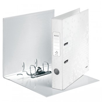 Biblioraft plastifiat 5.2 cm alb metalizat wow leitz Biblioraft plastifiat 5.2 cm alb metalizat wow leitz