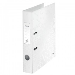 Biblioraft plastifiat 5.2 cm alb metalizat wow leitz Biblioraft plastifiat 5.2 cm alb metalizat wow leitz