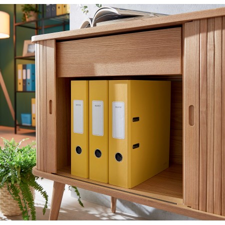 Biblioraft plastifiat 8cm 180grade galben chihlimbar cosy leitz