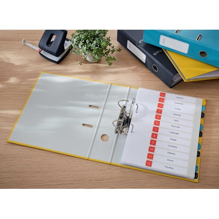 Biblioraft plastifiat 8cm 180grade galben chihlimbar cosy leitz