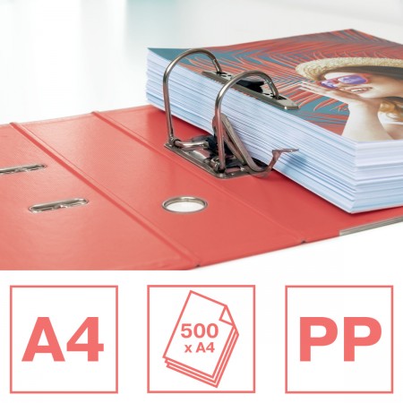 Biblioraft plastifiat int-ext 7.5 cm corai nr1 power colour'breeze fsc esselte