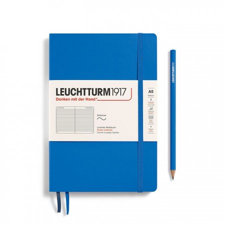 Caiet a5 dictando coperta flexibila albastru ciel leuchtturm